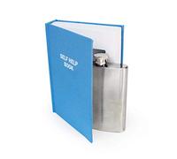 Suck UK Petaca secreta en libro, frascos de cadera para hombres y padrinos de boda, recipientes secretos de alcohol para contrabandear tu bebida y traficante de bebidas de festival, regalos de alcohol