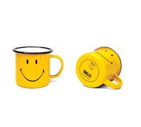 Suck UK Taza de té esmaltada sonriente | Taza de café | Equipo de camping | Taza de metal vintage para acampar | Regalo de cámper al aire libre | Regalos de café para hombres | Esmalte retro | Taza de