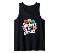 Suckers For Jesus Creencias Cristianas Camiseta sin Mangas