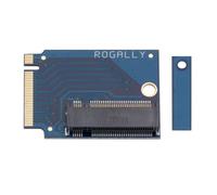 suckoo Adaptador de tarjeta de alta capacidad para disco duro SSD 2230 modificado de mano Rog Ally 2280, M.2 NVME PCIe 4.0, adaptador de dedo dorado, tarjeta convertidora de 90 grados, azul