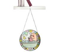 Sucritude Adorno Fantasma Acrílico para Ventana - Panel Decorativo de Fantasma Leyendo con Vidrio Teñido | Decoración Versátil para Interior Y Exterior De Hotel O Casa