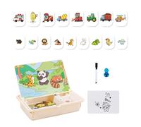 Sucritude Caja De Magnético | Juego De Emparejamiento De Imágenes Juguetes Educativos,Actividades Creativas Viaje por Carretera con Estuche para Preescolares Niños Kindergarten Hogar - Juguetes