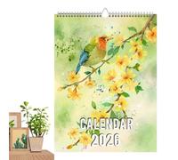 Sucritude Calendario De Pared Para Amantes De Las Aves 2026 - Aves Exóticas Calendario de Planificación de 12 Meses - Planificador Mensual Decorativo Para Hogar Oficina Dormitorio Cocina Sala De