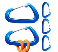 Sucritude Clip De Mosquetón | 5 Piezas De Mosquetón En Forma De D con Y Gancho | Hebilla En D Multiusos - para Escalada, Mochila, Bolso, Camping, Gimnasio, Exterior, Equipaje, Senderismo, Garaje