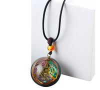 Sucritude Collar De Piedra - Collar Colgante Positivo - Joyería De Arte Moderno Para Calmar,Para Adultos Adolescentes Niñas Viajes Trayectos Playa