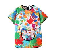 Sucritude Delantal de Arte Infantil | Bata de Pintura para Niños | Mandil Impermeable Para Manualidades Cocina Colegio Guardería Jardín Infantil Jardín Cocinar Exterior Comida Niños Niñas 3 A 12 Años