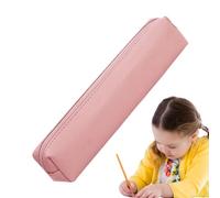 Sucritude Estuche Pequeño Boligrafos Piel, 19x3.5cm Estuche Escolar PU, Caja Cosmética del Lápiz Labial del Organizador, Bolsa De Almacenamiento De Los Efectos De Escritorio, Cierre Cremallera