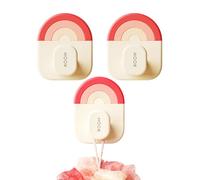 Sucritude Ganchos Adhesivos Para La Pared - Soporte De 3 Piezas Sin Taladro - Percha para Abrigos - Para Pared Ducha Baño Puerta Techo Cocina Abrigo Llave Ventana Dormitorio Armario Toalla Ropa