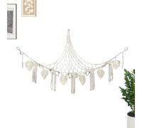 Sucritude Hamaca Para Juguetes - Red De Almacenamiento En Esquina Para Peluches,Organizador Boho para Habitación Dormitorio Guardería Sala