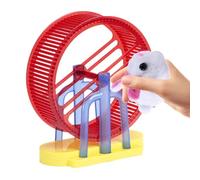 Sucritude Mascotas Electrónicas,Hámster Electrónico | Hámster De Peluche con Soporte Y Rueda De Ejercicios - Entretenimiento para Gatos Perros Niños Niñas Cumpleaños