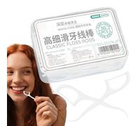 Sucritude Palillos de - Juego de 50 Limpiadores es,Herramienta Portátil para Limpieza Bucal con Palillos es para Niños y Adultos con Cepillo de Ducha