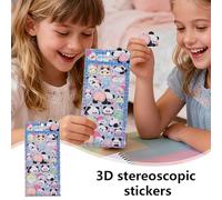 Sucritude Pegatinas 3D,Pegatinas Estéticas De Panda - Calcomanías De Animales Para Scrapbooking,para Scrapbooking, Cuaderno y Diario, Manualidades, Niños y Niñas, Mujeres, y para y