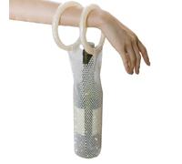 Sucritude Portavinos | Bolso de Malla Portátil y Reutilizable con Asa de Resina - para Llevar Botellas de Vino | para Mudanza Intercambio Uso Cotidiano Envíos Viajes Picnic Navidad