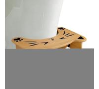 Sucritude Taburete de Baño | Banqueta Ajustable y Antideslizante para Postura en Cuclillas - De Madera Portátil para Inodoro con Una Altura De 18 Centímetros,para Niños y Adultos Mayores para