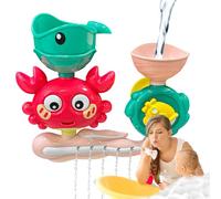 Suction Bath Toys - Shower Water Toys, Bath Wall Crab-Shaped Suction Toy, Beach Swimming Pool Entertainment Tool | 3+ Sensory Toy | Kids Birthday Gift Bathroom Playing Supplies For Bathtub