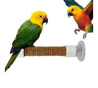 Suction Cup Bird Perch, Parakeet Wall Rack, Traction Cup Toy Cage Training Portable Branch, Cockatoo Macaw Psittacula Eupatria Window Mirror Car Bath Use Indoor Outdoor, PP, Rope