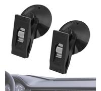 Suction Cup Clamps For Glass - 2 PCS Removable Window Suction Clamp Ticket Card Retainer Hook - Reusable Ticket Paper Towel Clamp, Suctions Cup Bill Clip, Tickets Card Retainer Hook Office