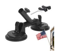 Suction Cup Flag Mount - Heavy Duty Portable Flagpole Holder with Quick Installation for Truck, RV, Car, Boat, Trailer, and Vehicle Use, Stable Flag Mount for Outdoor Displays and Travel Adventures