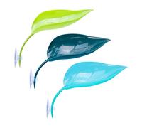 Suction Cup Frog Plant, Reptile Basking Leaf, Realistic ABS Leaf with Strong Suction Cups, Ideal for Terrarium Tank Turtle Gecko Use, 7.28x2.83 Inches, Multicolor, 3 Pieces
