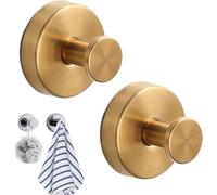 Suction Cup Hooks, 2 Piezas Ganchos Ventosa de Vacio Fuerte, Súper Fuerte Baño Ventosa, para Colgar Llaves Abrigos Ropa Bolsos Ducha Acabado Cepillado, para Baño Cocina Oficina