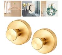 Suction Cup Hooks for Wreaths on Glass Door, Wood Door, Front Door, Sturdy Wreath Hook Heavy Duty, Hanging up to 15 lbs, Waterproof Rustproof No-Drill Hanger for Shower, Bathroom (2pcs,Gold)
