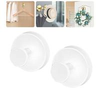 Suction Cup Hooks for Wreaths on Glass, Sturdy Wreath Hook Heavy Duty, Hanging up to 15 lbs, Waterproof & Rustproof No-Drill Hanger for Glass Door, Wood Door, Front Door, Windows (2pcs,White)