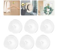 Suction Cup Hooks for Wreaths on Glass, Sturdy Wreath Hook Heavy Duty, Hanging up to 15 lbs, Waterproof & Rustproof No-Drill Hanger for Glass Door, Wood Door, Front Door, Windows (6pcs,White)