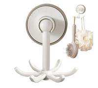Suction Cup Shower Hooks, Heavy Duty Hook, 5.51x3.35 Inches Rotating Design, Tool-Free Installation, Bathroom Organizer Hanger for Shower, Door, Wall, Sink, Kitchen and Hotel Use