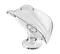 Suction Cup Soap Dish | 4.6x3.9x4.4 Inch, Clear Pet | No-Drill Adhesive, Lightweight, Rustproof | Bathroom Sink Organizer, Shower Caddy, Travel Accessory For Home