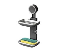 Suction Cup Soap Dish Holder - Wall Mounted Double Layer Tray, No Drill Bathroom Kitchen Organizer with Strong Grip, Detachable Bar Saver | Storage Accessory for Home Apartment Dorm Laundry Toilet