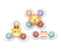 Suction Cup Spinners - Sensory Rotating Bath Toy Smooth Spin Design Strong Suction Base , Interactive , Activity Toy | Bath Spinner Toys For Shower Classroom Home Kindergarten