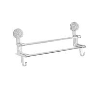Suction Cup Towel Holder - Pet + Stainless Steel, 15.15x4.13x8.26in Adhesive Towel Bar No-Drill Installation | Stable Load-Bearing Shower Door Suction Rack For Glass Shower Door, Bathroom, Toilet