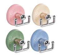 Suction Hooks - 1.57 inches 4 Piece Coat Hat Key Purse Towel Organizer | Suction Cup Hooks for Shower for Bathroom Kitchen Entryway Dorm Apartment College Home Room Garage Workshop