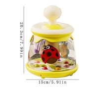 Suction Spinner Toys Babies - Rotating Press Spin Toy Early Learning, Sensory Development, Motor Skill Training with Colorful Carousel Design for Boys Girls, 7.99 Inches