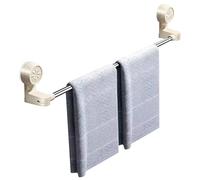 Suction Towel Racks for Bathroom - Wall-Mounted Adjustable Holder | Stainless Steel Hanger, Dorm RV Kitchen Apartment Hotel Bathtub, Tile Wall Organizer, Renters Easy Install, Home Storage Rack