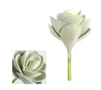 Suculenta artificial a base de plástico con acabado flocado para diseño interior moderno y uso de arreglos (verde)