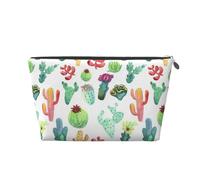 Suculentas De Cactus De Acuarela, Bolsa de artículos de tocador Bolsa de Maquillaje Bolsa de cosméticos Bolsa de artículos de tocador de Viaje portátil