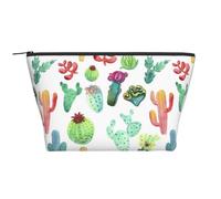 Suculentas De Cactus De Acuarela, Bolsa de artículos de tocador Bolsa de Maquillaje Bolsa de cosméticos Bolsa de artículos de tocador de Viaje portátil