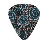 Suculentas frescas impresas,12 púas de guitarra, 3 grosores diferentes para guitarra acústica, bajo y ukelele
