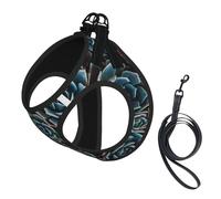 Suculentas Frescas Impresas,Arnés para Mascotas, arnés Reflectante Ajustable para Perros,M