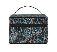 Suculentas Frescas Impresas, Bolsa de Maquillaje Bolsa de cosméticos Bolsa de Aseo de Viaje portátil Estuche para lápices