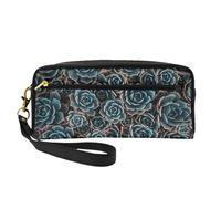 Suculentas Frescas Impresas, Bolsa de Maquillaje Bolsa de cosméticos Bolsa de Aseo de Viaje portátil Estuche de Cuero para Mujeres y niñas
