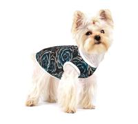 Suculentas Frescas Impresas,Camiseta de algodón sin Mangas para Mascotas, Chaleco Transpirable, Suave y elástico para Cachorros,S