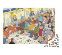 Sucursal del Banco de High Street Puzzle De Madera Impermeable Puzzles De 1000 Piezas para Adultos Colorido Rompecabezas para Decoración del Hogar