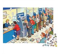 Sucursal del Banco de High Street Puzzle De Madera Impermeable Puzzles De 1000 Piezas Regalos para Adultos Imposible Rompecabezas Juegos Educativos