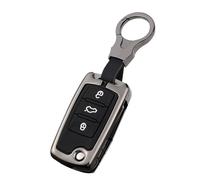 Sucxyor Compatible avec Volkswagen Coque Protection Llave VW Golf 4/5/6 Polo Up Jetta Aleación de Zinc Coque de cubierta de llave Passat T*iguan Skoda Seat Leon funda para llave con llavero