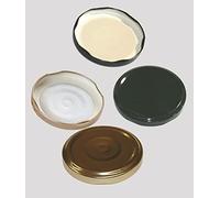 sud capsule Cápsulas idónea para la conservación y hervido casero Diámetro 58 Made in Italy 100 Unidades, Color Plateado