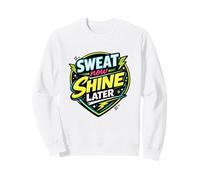 Suda Ahora Brilla más Tarde Fitness Cita Entrenamiento Grind Humor Sudadera