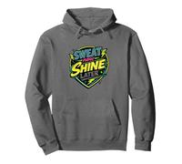 Suda Ahora Brilla más Tarde Fitness Cita Entrenamiento Grind Humor Sudadera con Capucha