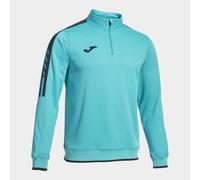 Sudadera 1/2 Cremallera Hombre Joma Olimpiada 103708 Confortable - Talla: S, Color: Turquesa Flúor Negro